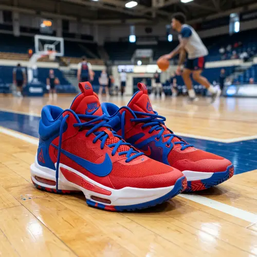 Stylish High Top Basketball Sneakers - Red & Blue