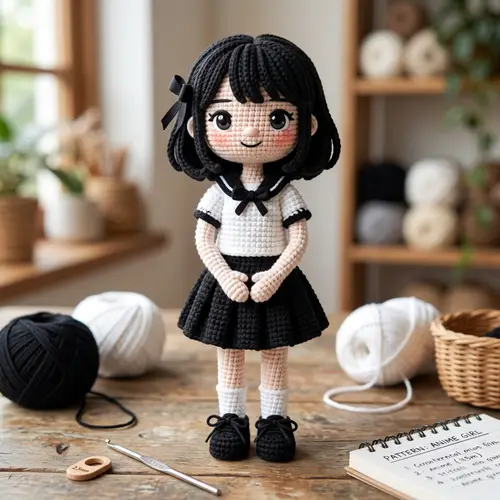 Crochet Pattern for Rukia from Bleach