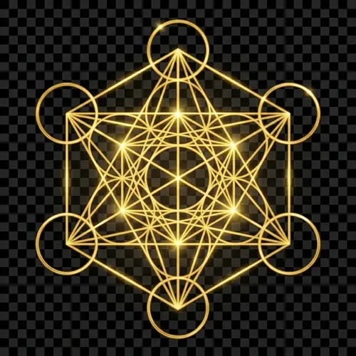 Golden Metatron's Cube: Geometric Precision & Symmetry