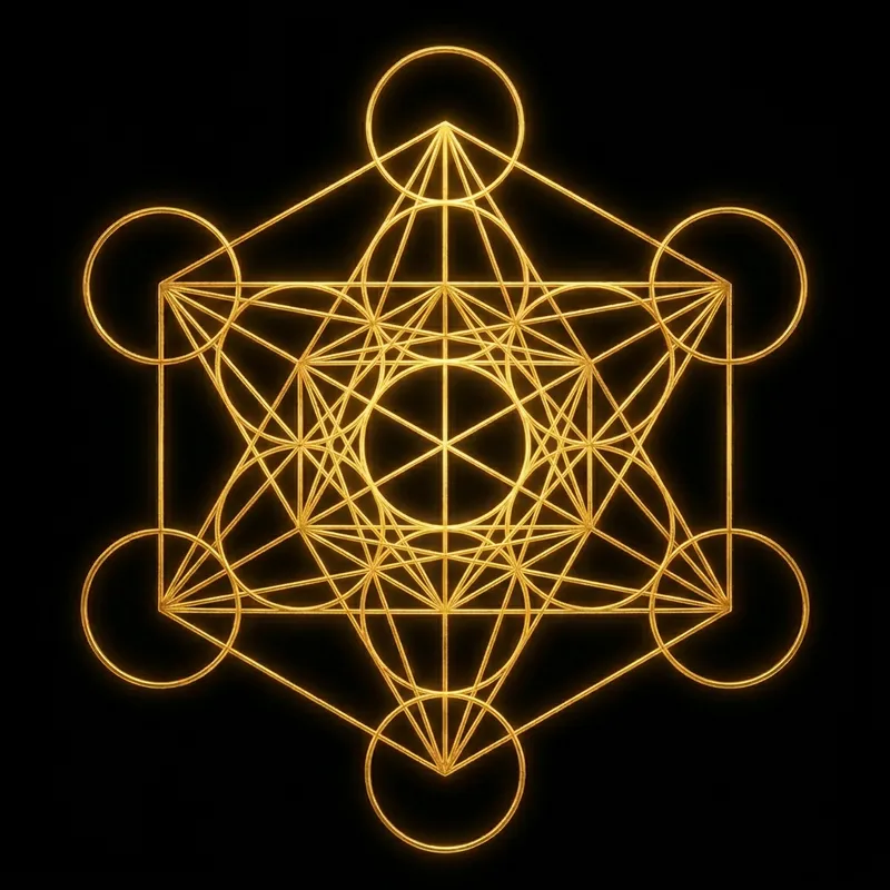 Gold Metatron Symbol PNG