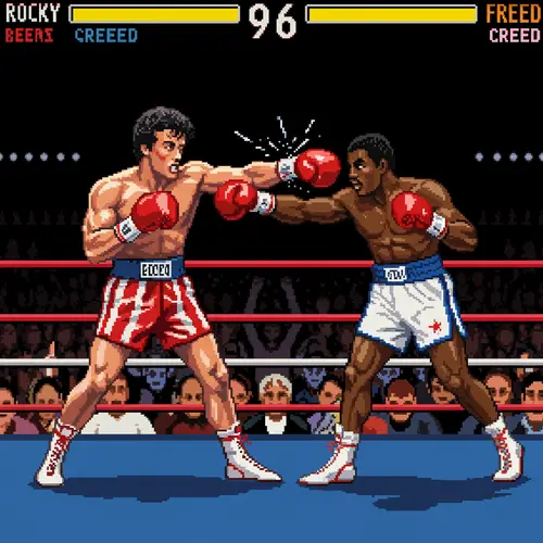 Old School Game: Rocky vs Apollo Fight