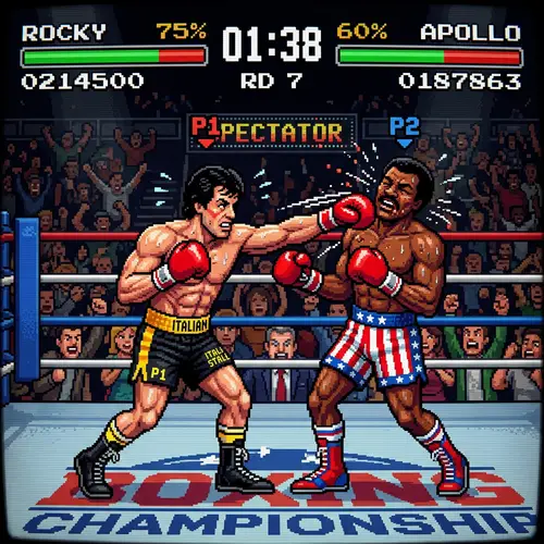 Old School Game: Rocky vs Apollo Fight
