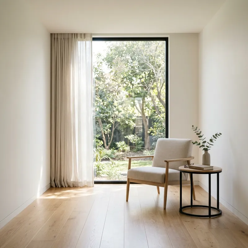 Tranquil Minimalist Space: Peaceful Design Scene Tranquil Minimalist Space: Peaceful Design Scene