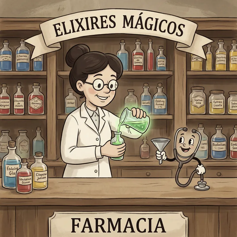 Disney Farmacist: Bright Cartoon Character in a Pharmacy Setting