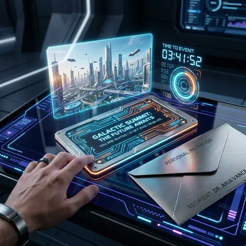 Futuristic Illuminated Digital Invitation Experience