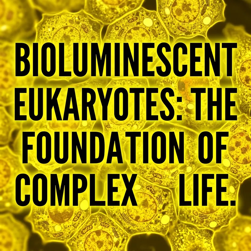 Luminous Yellow Eukaryotic Cells | Detailed Cell Structure