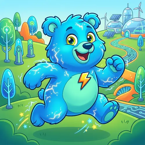 Energy Bear Cartoon - Boost Your Day