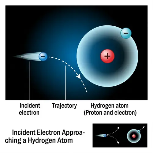 Incident Electron Approaching Hydrogen Atom