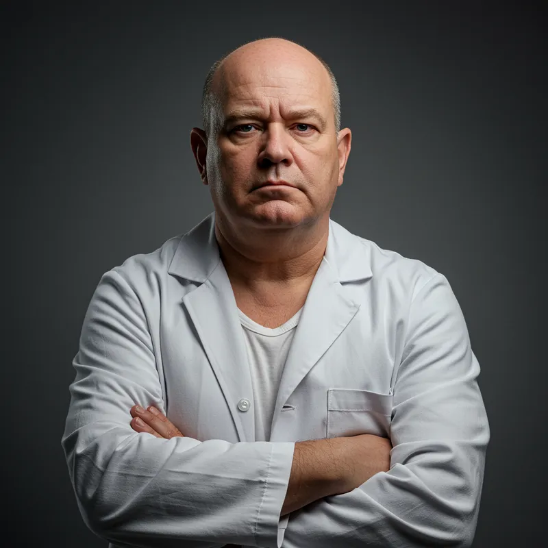 Experienced Male Scientist in Lab Coat