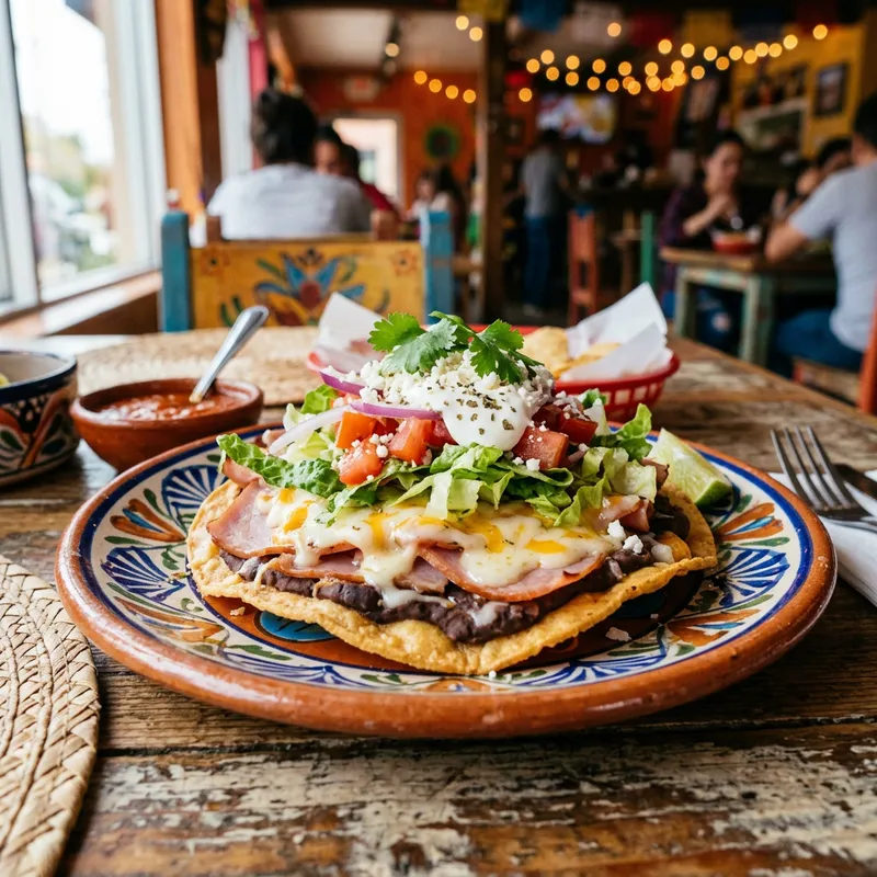 Tasty Tostada with Ham and Cheese Recipe