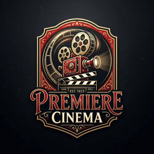Captivating Cinema Company Logo Design | Vintage Film Elements