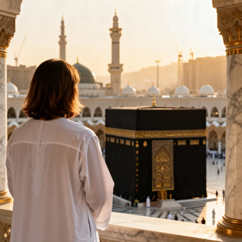 Realistic View of Kaaba from Behind