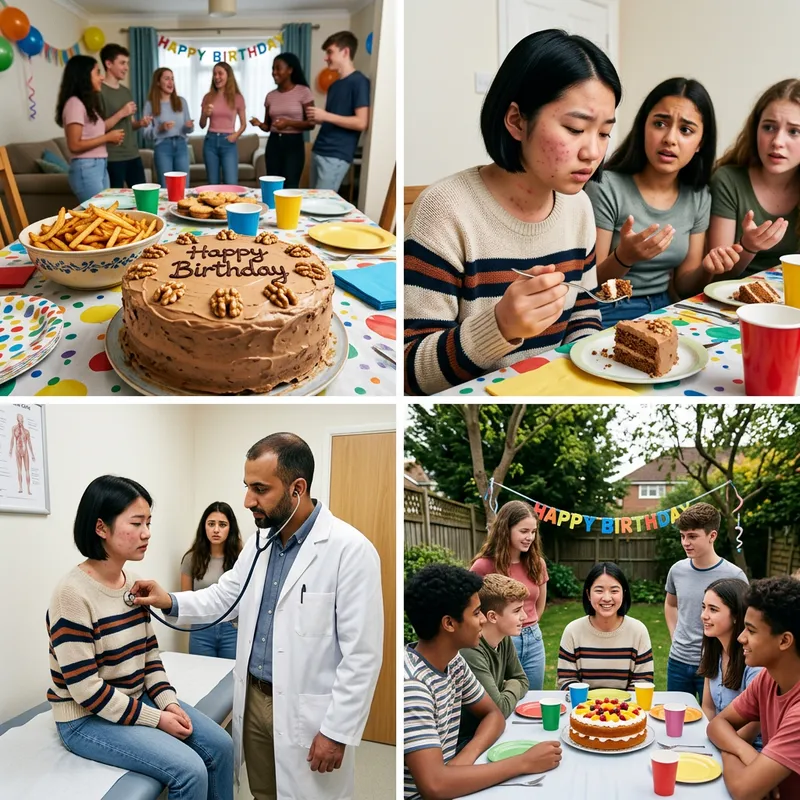 Allergic Reaction at Birthday Party - Adolescent Rushed to Doctor