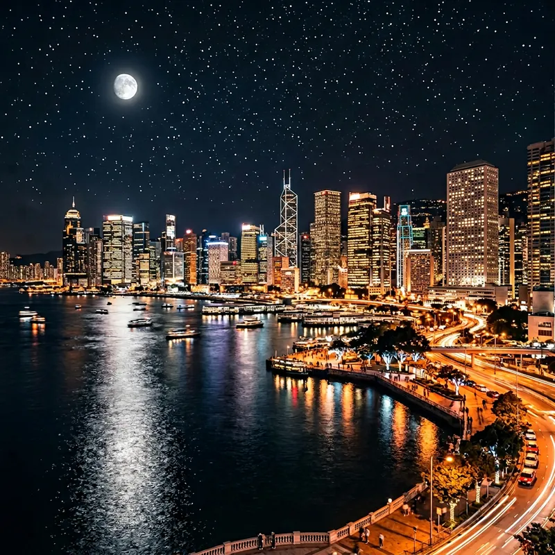 Stunning Night Skyline AI Images for Your Collection