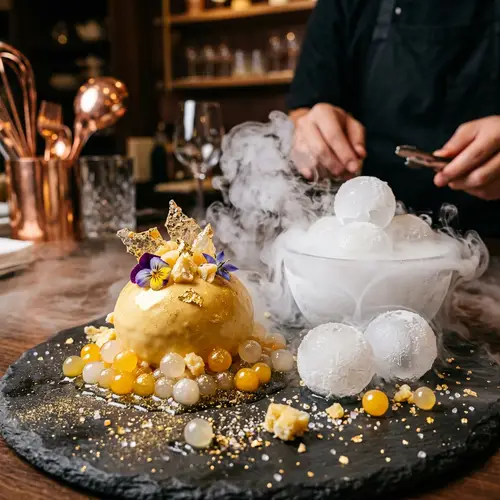 Delicious Durian Cake with Unique Lychee Spheres