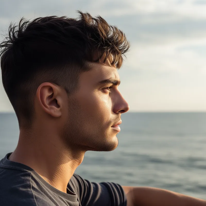 Handsome Man Overlooking the Sea - Stunning Photography