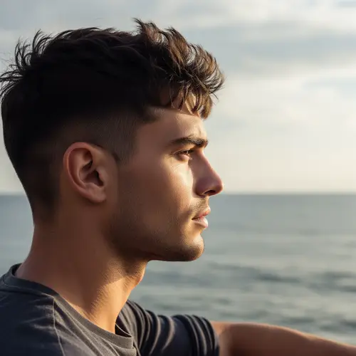 Handsome Man Overlooking the Sea - Stunning Photography
