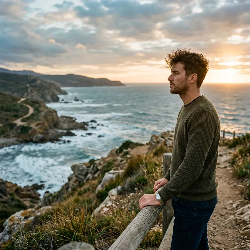 Handsome Man Overlooking the Sea - Stunning Photography