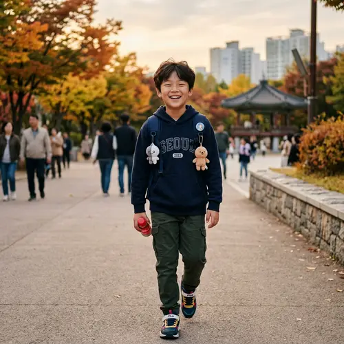 Realistic Korean Boy - Age 10 Portrait