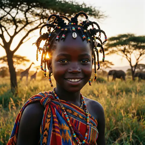 Beautiful African Girl: Natural Beauty in Vibrant Attire