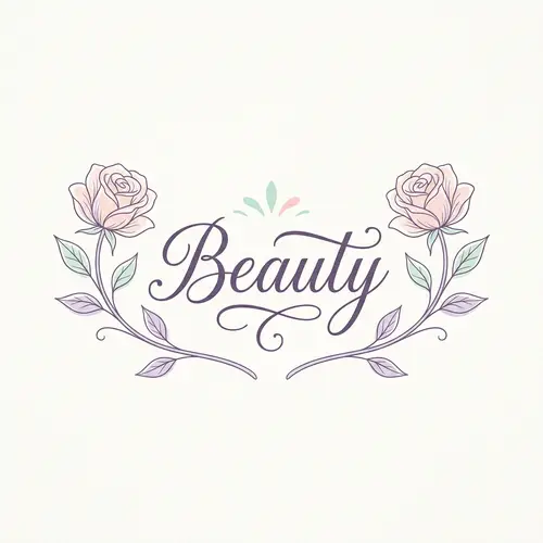 Delicate Beauty Logo Design | Floral Elements