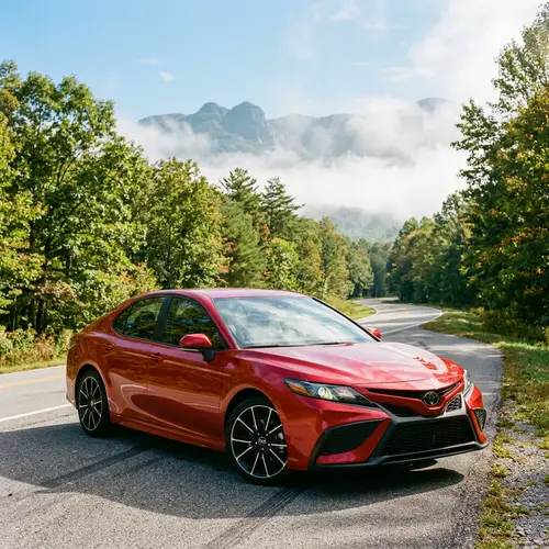 Glossy Red Toyota Sedan - Stunning Mirror-Like Finish