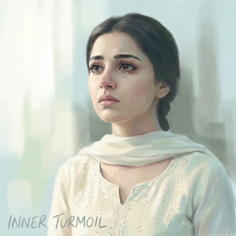 Captivating South Asian Female Portrait in Soft Pastel Hues