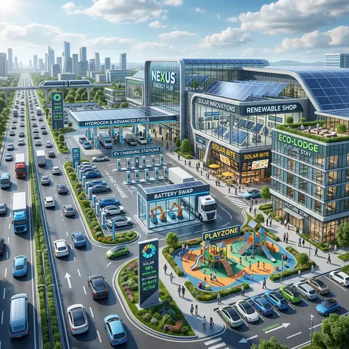 Futuristic Energy Mall with Cutting-Edge Features