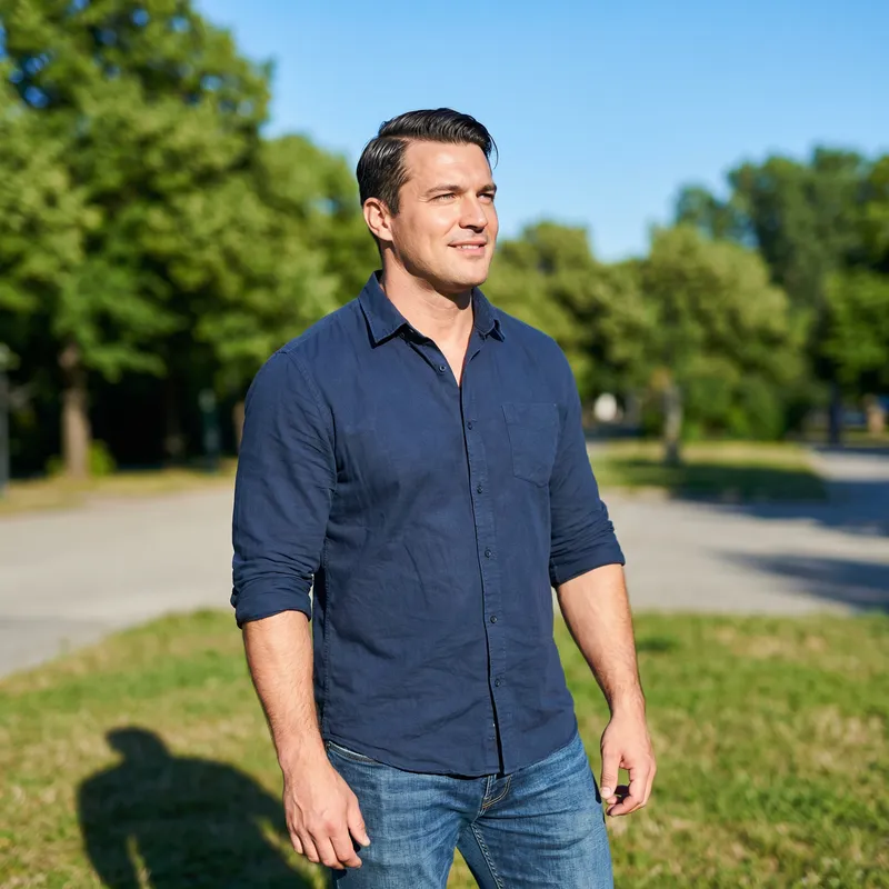 Handsome Middle-Eastern Man in City Park - Charismatic Look