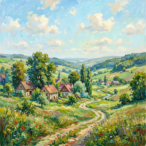 Impressionist German Countryside Art