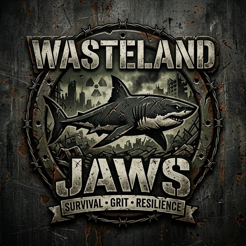 DayZ Style Logo with Post-Apocalyptic Sharks DayZ Style Logo with Post-Apocalyptic Sharks