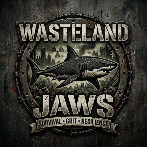Survival Logo Design with Post-Apocalyptic Sharks
