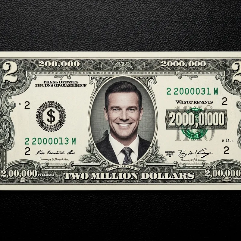 Unique 2 Million Dollar Bill With My Face