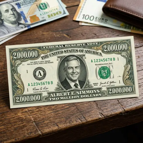 Unique 2 Million Dollar Bill With My Face