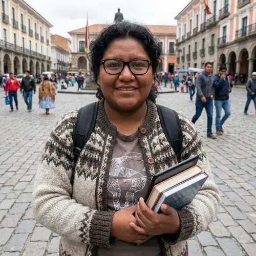 Overweight Hispanic Woman in Bolivian Style | Nerd Clothing