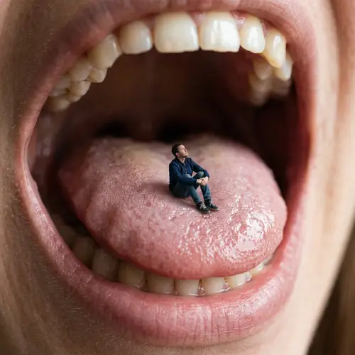 Realistic Image of Giant Woman Swallowing Tiny Man