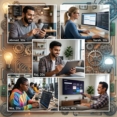 Diverse Relationships with Technology Collage