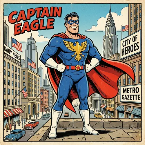 Homelander Vault Boy: Vintage Superhero Character Design