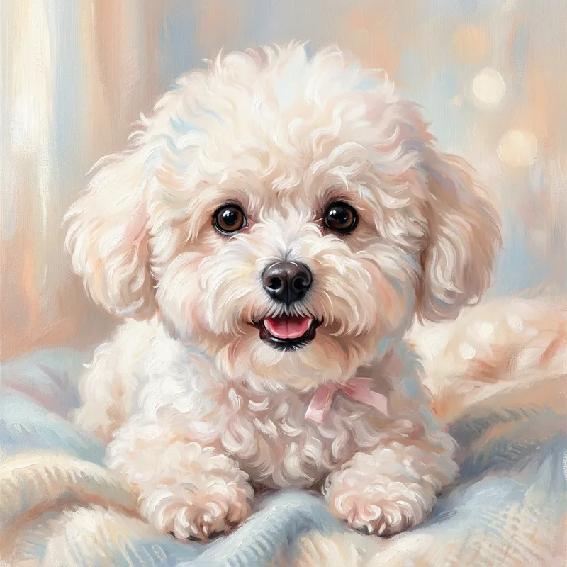 Delightful White Bichon Frise Studio Portrait | Pet Photography Masterpiece