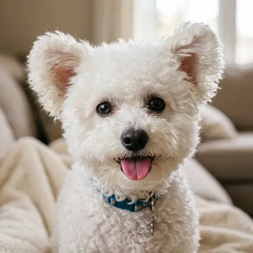 Close-up Image of Cute Bichon Frise Dog
