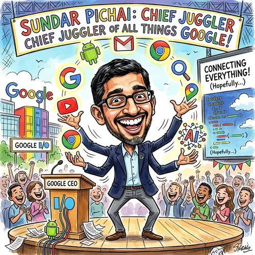 Funny Caricature of Sundar Pichai