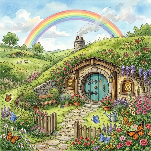 Charming Hobbit Home on a Green Hill