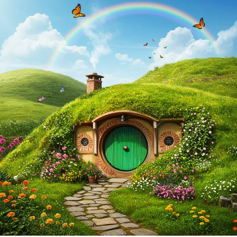 Charming Hobbit Home on a Green Hill