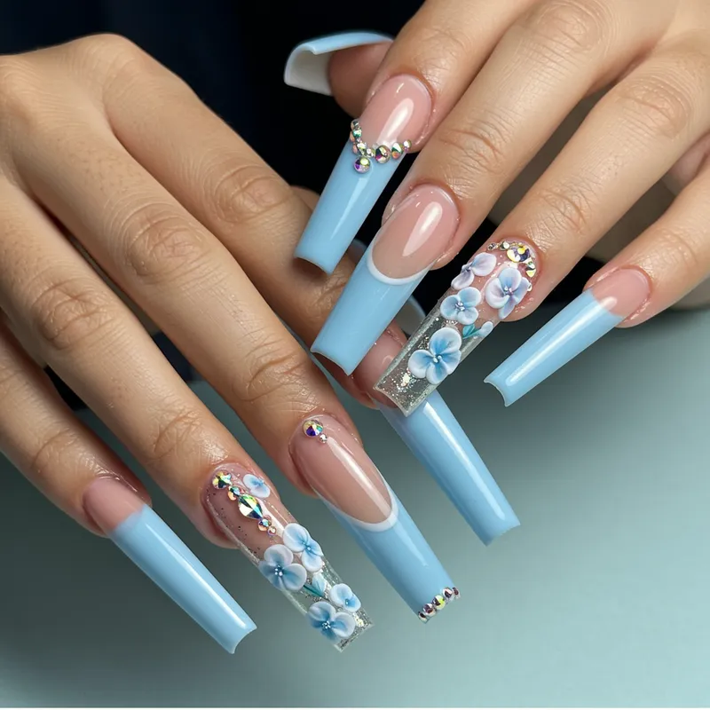 Trendy Extra Long Stiletto Nail Set - Spring Vibes Trendy Extra Long Stiletto Nail Set - Spring Vibes