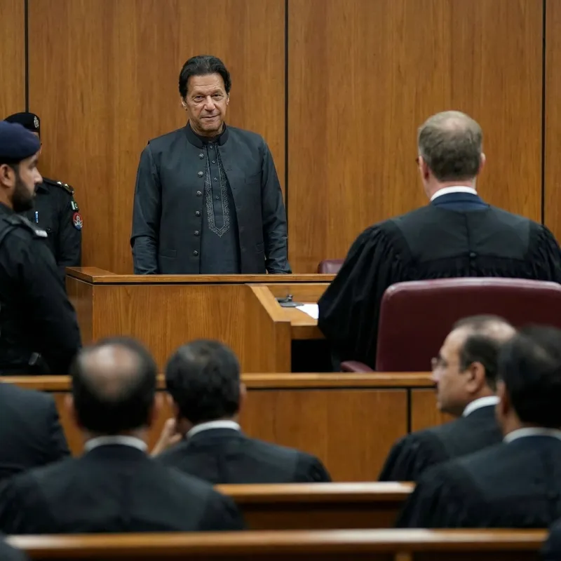 Imran Khan's Confident Trial in Pakistani Jail with Judge