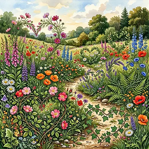 Vibrant Natural Flora with Heart-shaped Designs | Website