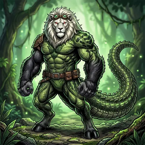 Unique D Vector Art of a Hybrid Character