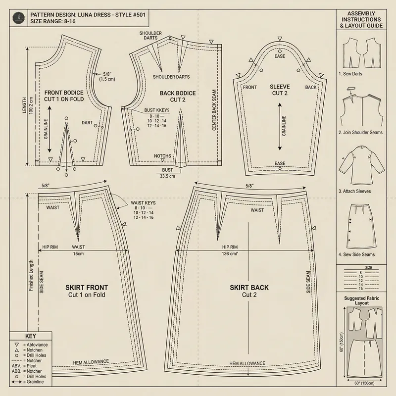 Professional Sewing Pattern for DIY Projects