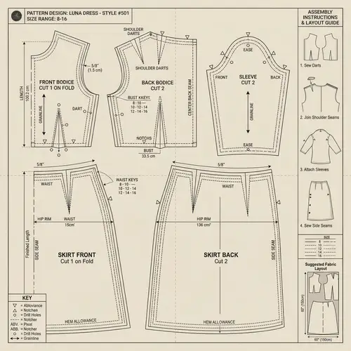 Professional Sewing Pattern for DIY Projects