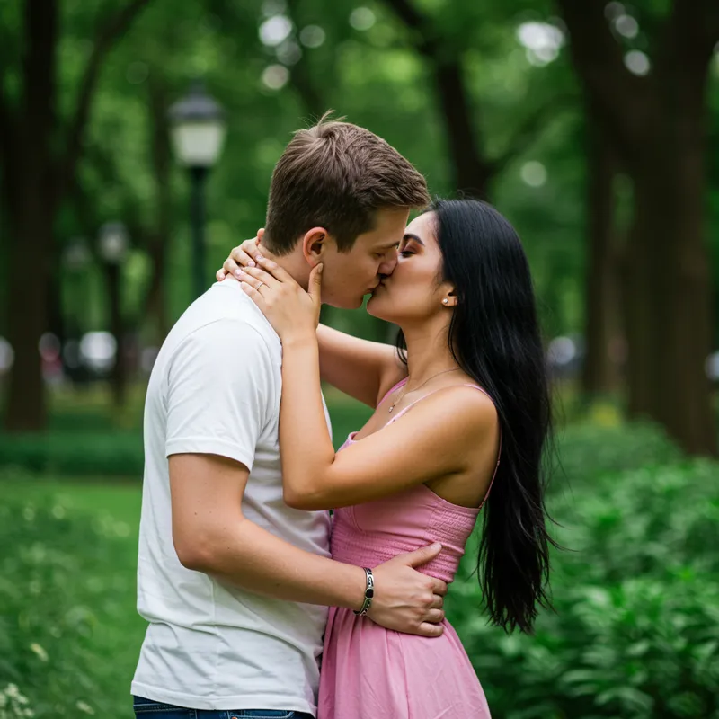 Romantic Couple Kissing Moments